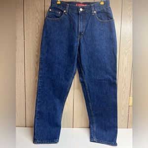 VINTAGE Levis 550 Jeans Women 8 S Blue Mom Classic Relaxed Tapered Y2K Denim *